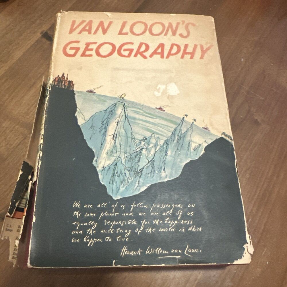 1932 Antique Geography Reference "Van Loon's Geography, Story of the World..."